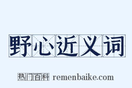 野心近义词是什么意思的图片